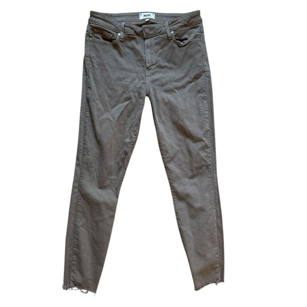 Womens Paige Olive Verdugo Ankle Raw Hem Jeans - Sz 30